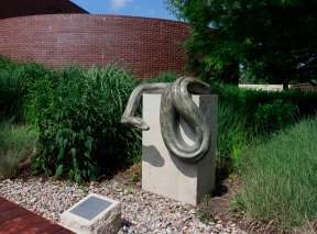 Sophie Sculpture by Tony Hochstetler at Wichita Art Museum's Art Garden