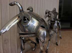 Chrome Bumper Goats at Ruffin Building In Wichita, KS