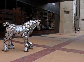 Chrome Bumper Horse at Ruffin Building In Wichita, KS