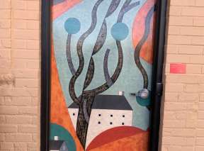 Burnt Orange Alley Door by Rebecca Hoyer