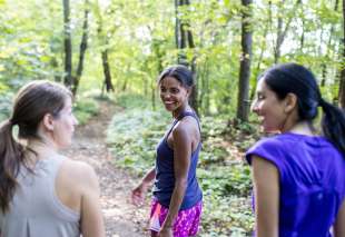 Women Hiking on Ice Age Trail in Janesville