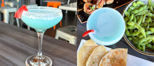 Delicious spread of food and drinks on a table