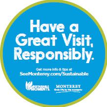 Have a Great Visit, Responsibly. Sustainable Moments Window Cling.