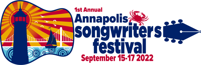 Logo embellishments with text that reads 1st Annual Annapolis Songwriters Festival September 15 thru 17 2022
