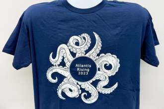 Atlantis Rising 2023 Navy Short Sleeve T-shirt