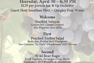 Northern Italy to Tuscay: A Curated Pairing Dinner