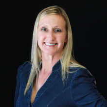 photo of sales director amy tarr Caucasian woman with long blond hair