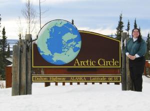 Arctic Circle Sign Winter