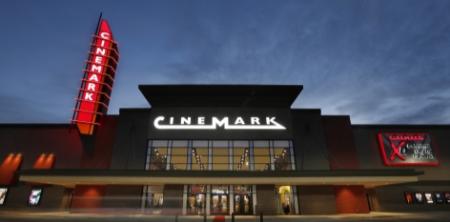 Cinemark North McKinney theater - front of theater at night