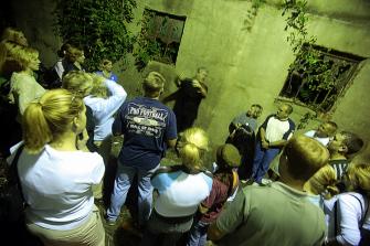 Visitors on Ghost Walk tour