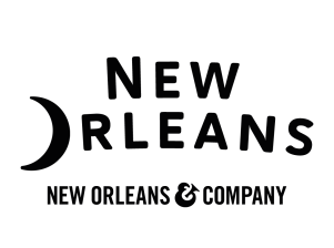 New Orleans Leisure / Corporate CoBrand Logo Stacked- Black on White