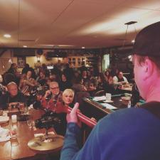 Packed House for Open Mic at Fischer's Happy Hour