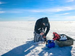 Ice Fishing Lake Superior