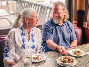 Couple Dining at Pier Plaza