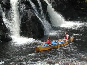 Couple in a canoe