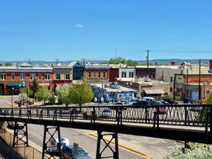 A View of Downtown Laramie from the Pedestrian Footbridge