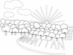 Manhattan Hill Coloring Sheet