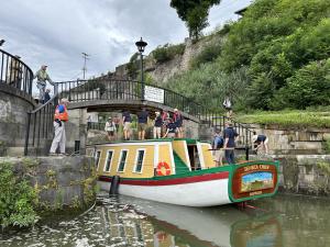 Erie Canal Boat Seneca Chief Entering Lock 67 in Lockport. Photo by Buffalo Maritime Center