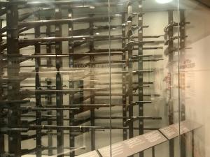Weapons display at Wilson's Creek National Battlefield