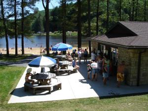 Picture of RB Winter State Park Concession Stand with Halfway lake in the background