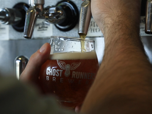 Ghost Runner Beer Pour