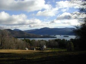 Up Yonda Farm panoramic with Adirondack Mountains in background