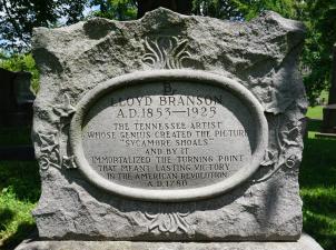 The headstone for Lloyd Branson in Old Gray Cemetery in Knoxville, TN