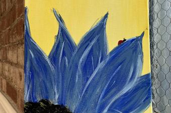 Make & Take: Flower and Ladybug Painting