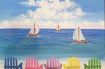 🏖️ “Paint and Sip: Beach Chairs”