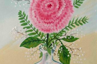 Paint and Sip 🌸💗 Carnation in Bloom