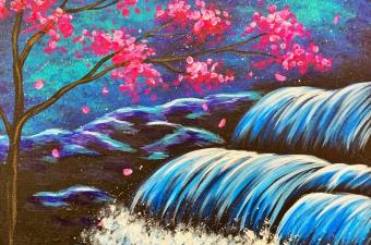 🌌 “Paint and Sip: Starlight Falls”