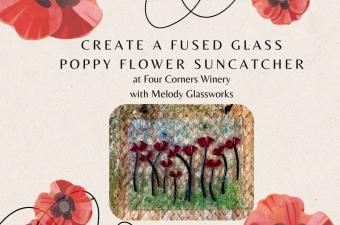 Fused Glass Class | Poppy Flower Suncatcher