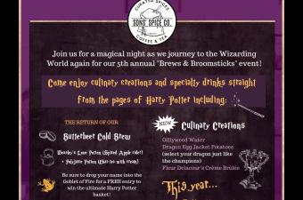 5th annual "Brews & Broomsticks" Harry Potter Event