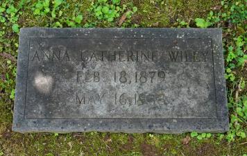 The headstone for Catherine Wiley in Old Gray Cemetery in Knoxville, TN