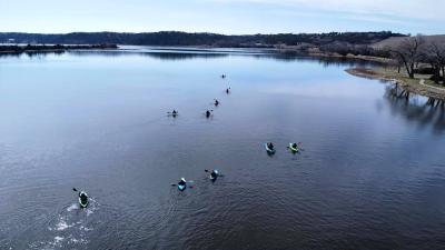 Dam Paddle Aerial