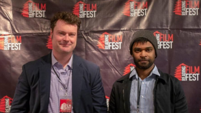 Two men at the Reading Film Fest
