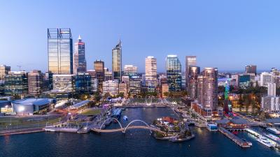 Perth City Aerial - Copyright Tourism Western Australia