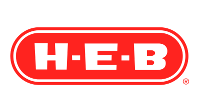 Red and white H-E-B Logo