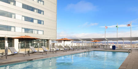 Rooftop pool at the Marriott Tacoma Downtown