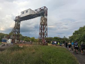 Crossing the guard lock in Utica, 2022