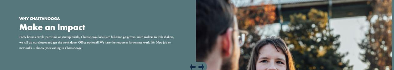 A screenshot of a widget on the homepage of Chattanooga Calling.