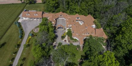 Aerial view of the Lizton Lodge property.