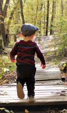 Little boy in Lincoln Woods