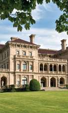 The famous Breakers Mansion of Newport, exterior and grounds.