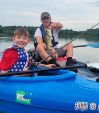 Kayak Fishing Father and Son