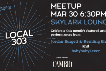 Indie 102.3: Jordan Burgett & Residing Elsewhere and babybaby4ever