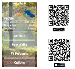 Ready Set Fit App QR codes