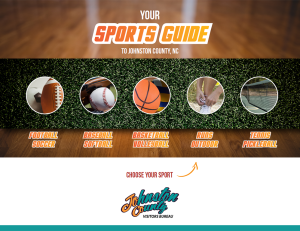 Sports Venues Guide cover graphic, Smithfield, NC.