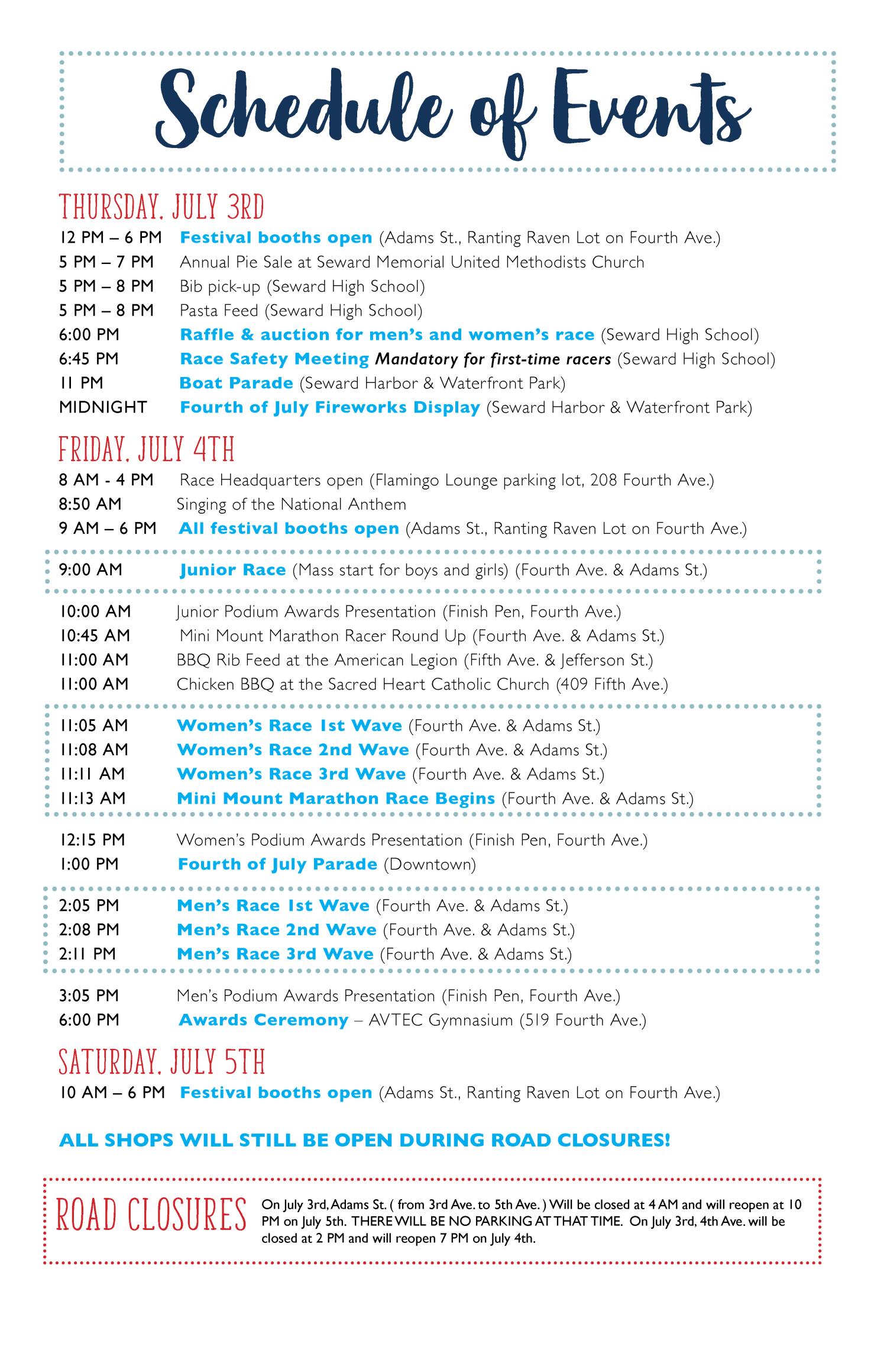 2025 4th of July Events Schedule