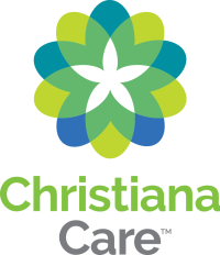Christiana Care's logo, including a flowery design.
